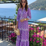 Ysolde | Midi Dress with Three-quarter Sleeves