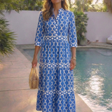 Ysolde | Midi Dress with Three-quarter Sleeves