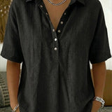 Willow | Blouse with Collar and Button Details