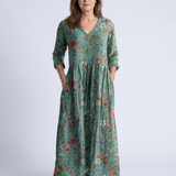 Marina | Three-Quarter Sleeve Maxi Dress