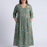 Marina | Three-Quarter Sleeve Maxi Dress