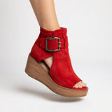 Lila | Wedge Open-Toe Booties