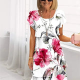 Eliane | Elegant Flowing Dress with Ruffles