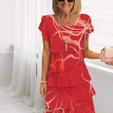 Geneviève | Elegant Flowing Dress with Ruffles