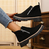 Frida – Platform Ankle Boot with Thick Sole for Autumn & Winter