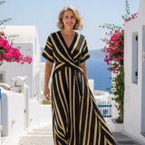 Lina | Striped Midi Dress