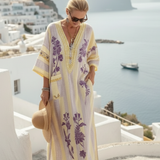 Aurelia | Floral Striped Maxi Dress