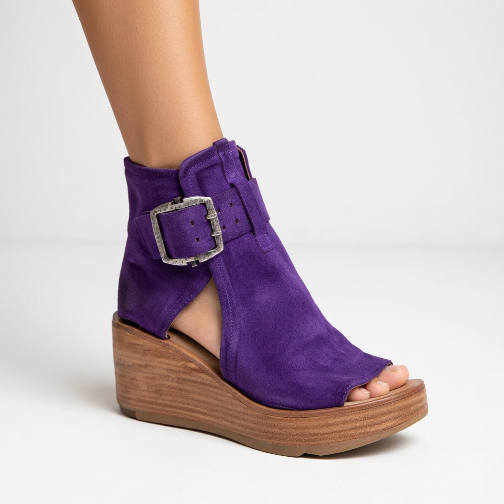 Lila | Wedge Open-Toe Booties