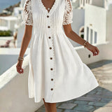 Deneke | Balloon Sleeve Midi Dress