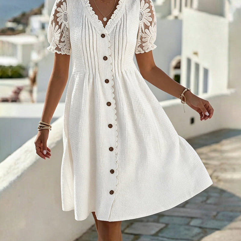 Deneke | Balloon Sleeve Midi Dress