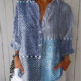 Pamela | Coastal Patchwork Blouse