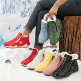 Lotte – Warm lined ankle boot with zipper & lacing