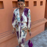 Lea | Satin Wrap Dress