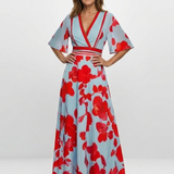 Corinne | Maxi Floral Dress with Sleeves