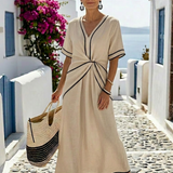 Linnea | Short-Sleeve Midi Dress