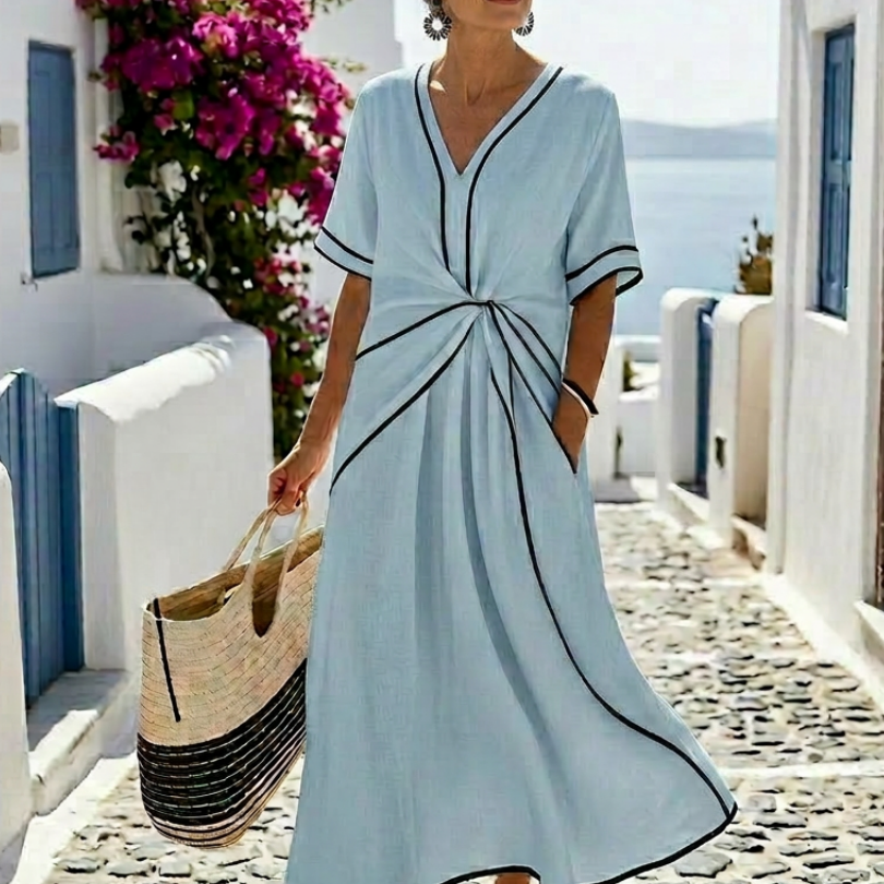 Linnea | Short-Sleeve Midi Dress