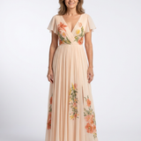 Calista | Pleated Floral Maxi Dress