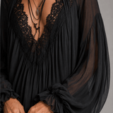 Oriella™ black ruffle A-line mini dress – image 4