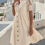 Deneke | Balloon Sleeve Midi Dress