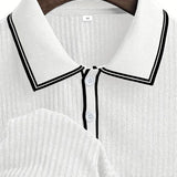 Hugo | Custom Structured Polo Mediterranean Elegance Top