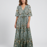 Evadne | Short Sleeve Maxi Dress