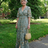 Evadne | Short Sleeve Maxi Dress