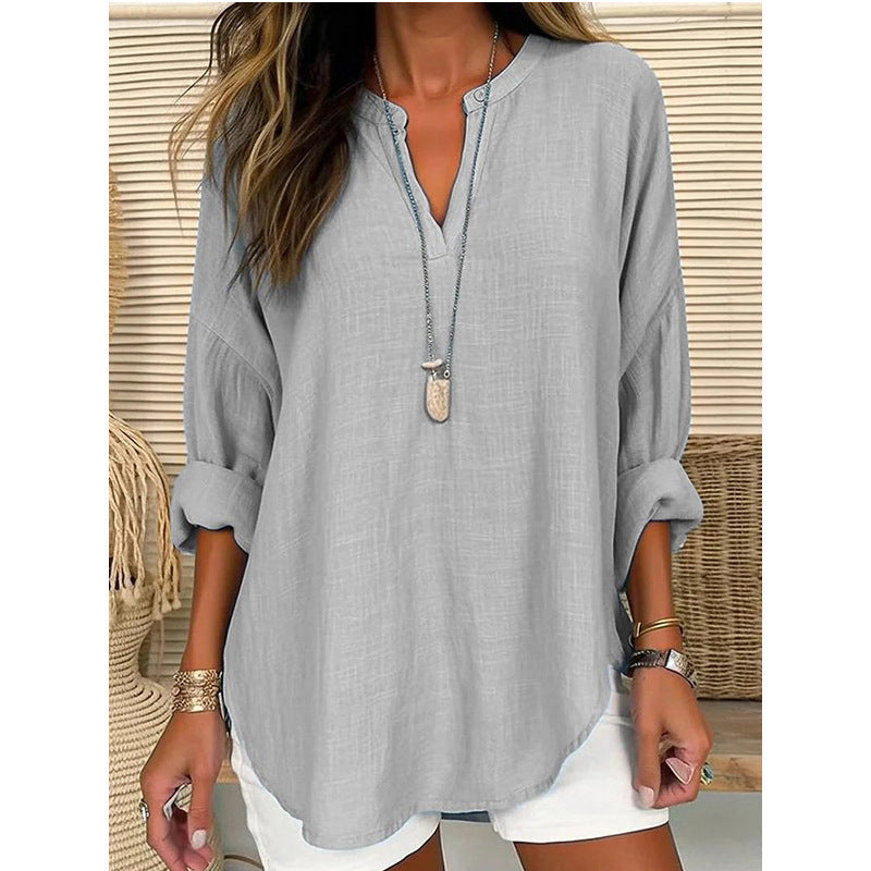 Alicia | Chic V-Neck Blouse