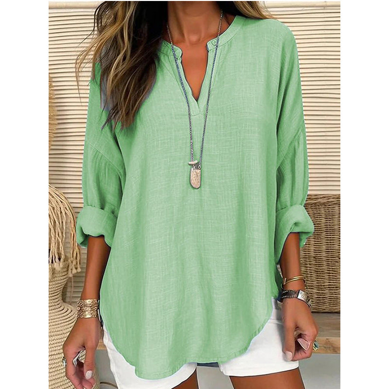 Alicia | Chic V-Neck Blouse