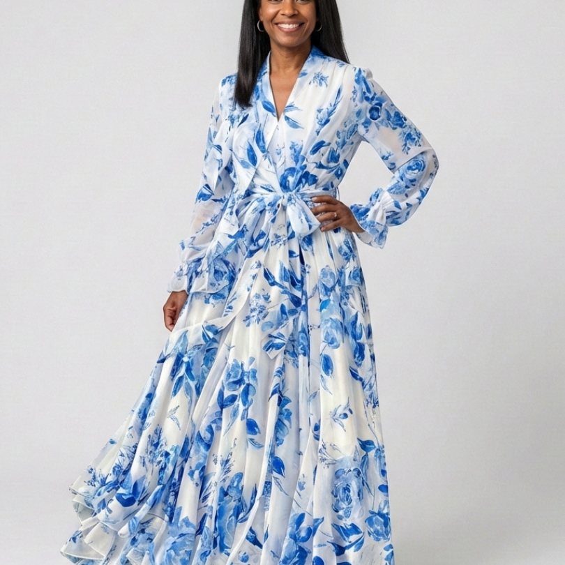 Lillian | Floral Wrap Maxi Dress