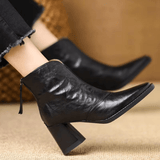 Freya | Elegant Mid-Heel Ankle Boots